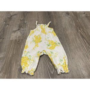 Laura Ashley 3-6 Floral Yellow Baby Girls Outfit One Piece  J19